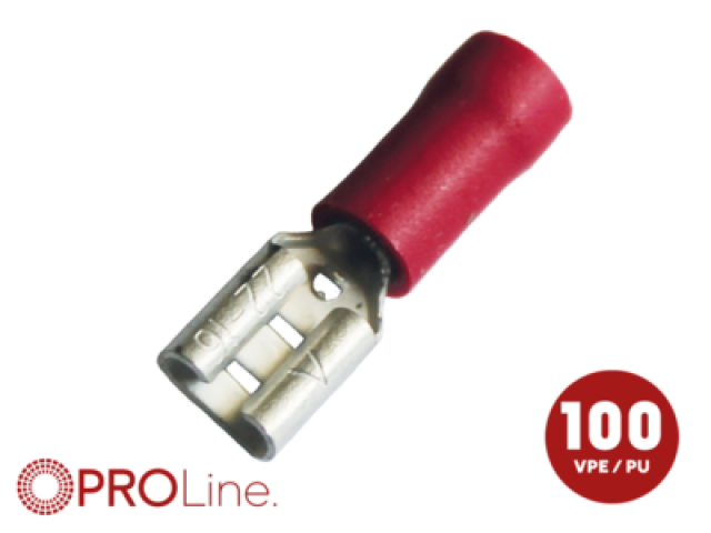 Kabelschoen 4.8x0.8 rood (100stuks) ACV PROLine