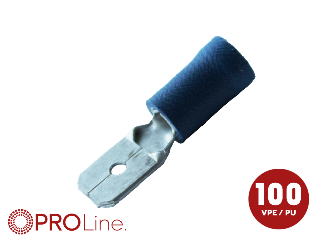 Kabelschoen 4.8x0.5 blauw (100stuks) ACV PROLine