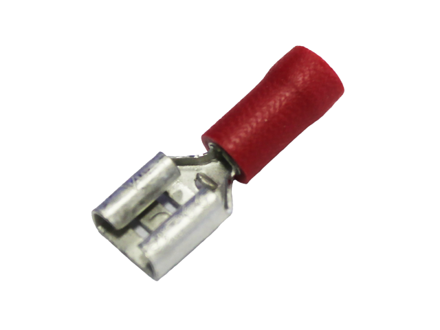 kabelschoen 5 stuks 6.3x0.8 rood in blister