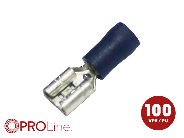 Kabelschoen 6.3x0.8 blauw (100stuks) ACV PROLine