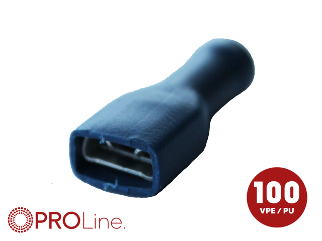 Kabelschoen 6.3x0.8 blauw (100stuks) ACV PROLine