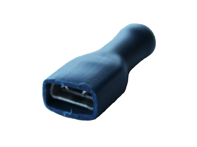 kabelschoen 5stuks 6.3x0.8 blauw in blister