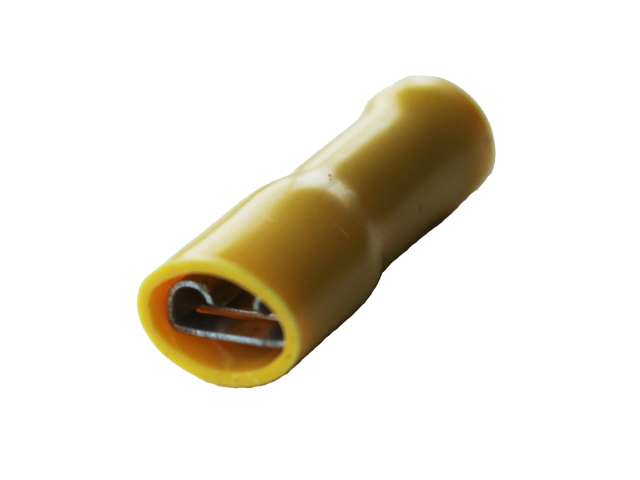 kabelschoen 5stuks 6.3x0.8 geel in blister