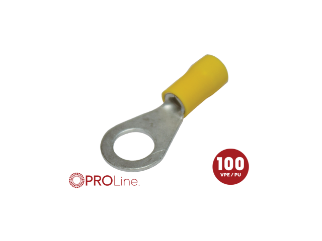 Kabeloog 4.0x6.0 geel M8 (100stuks) ACV PROLine