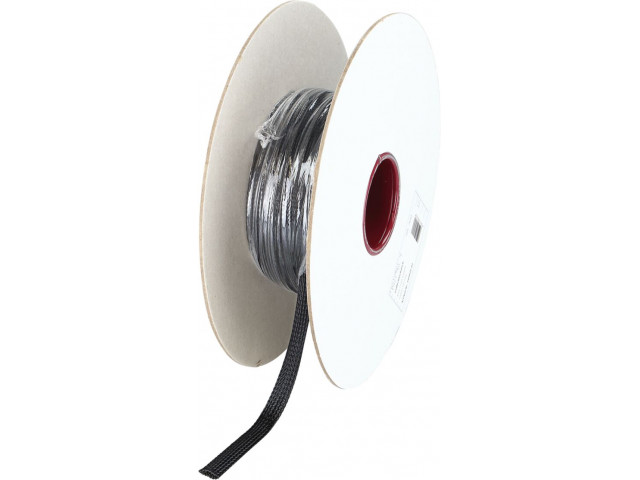 Gevlochten Kabelbescherming 8 - 17 mm Polyester Zwart Lengte 50 meter