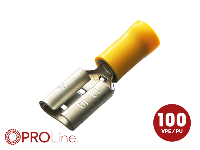 Kabelschoen 9.5x1.2 geel (100stuks) ACV PROLine
