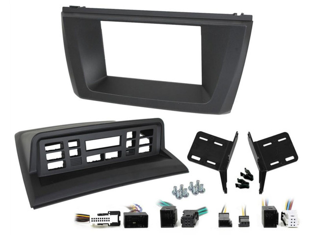 2-DIN Paneel Rubbertouch BMW X3 (E83) 2003-2010 Kleur: Rubbertouch Zwart