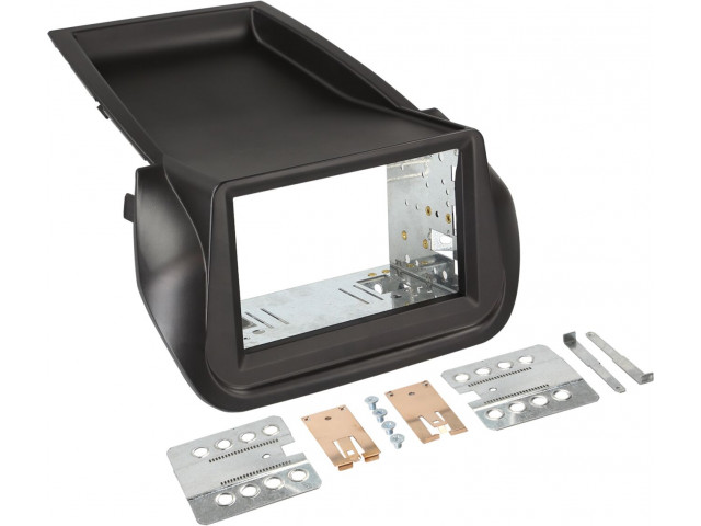 2-DIN Paneel Citroën Nemo - Fiat Fiorino - Peugeot Bipper 2008-> - Kleur : Zwart