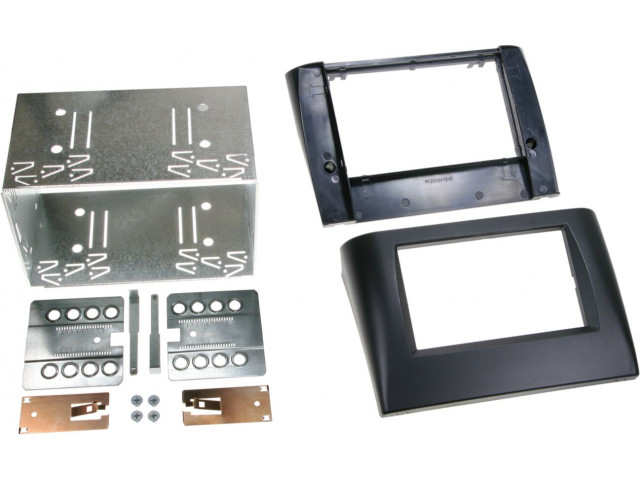 2-DIN Paneel Fiat Stilo 2001-2008 Kleur: Zwart