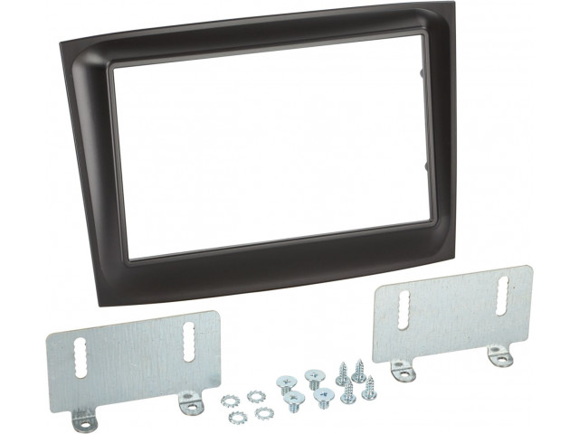 2-DIN Paneel Fiat Doblò 2015-2022 / Opel Combo 2015-2019  - Kleur : Zwart