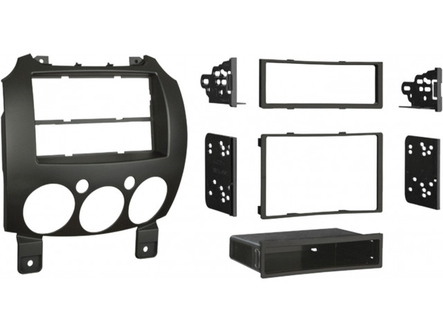 2-DIN Paneel Mazda 2 - 2008-2015 Kleur: Zwart (METRA)