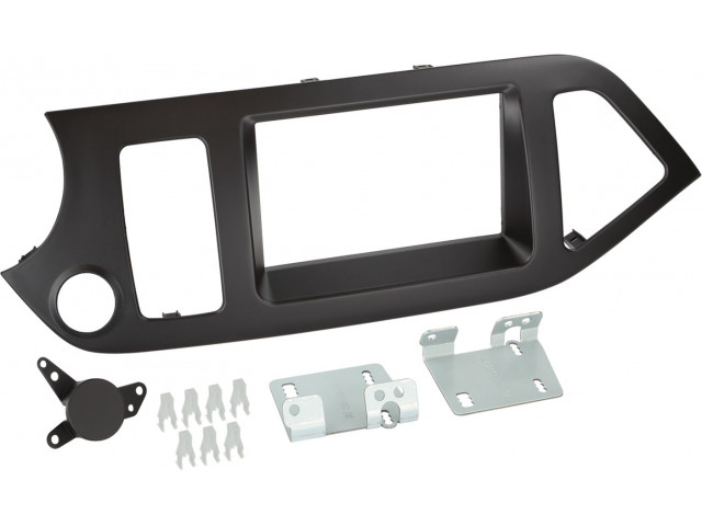 2-DIN Paneel Kia Picanto 2011-2018 Kleur: Zwart 