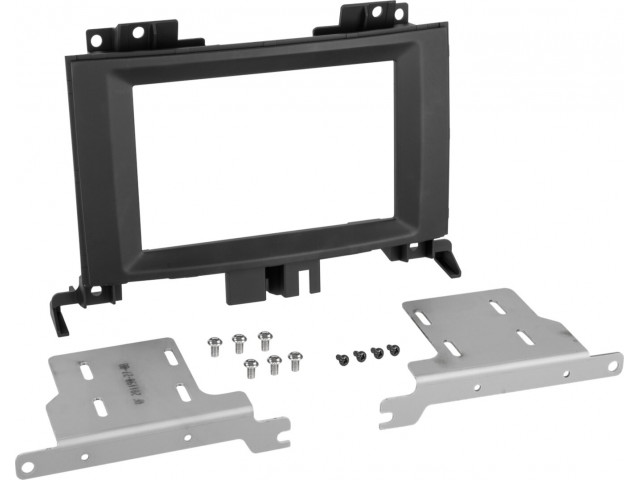 2-DIN Paneel Mercedes Benz Sprinter W906 - Volkswagen Crafter  Kleur: Zwart