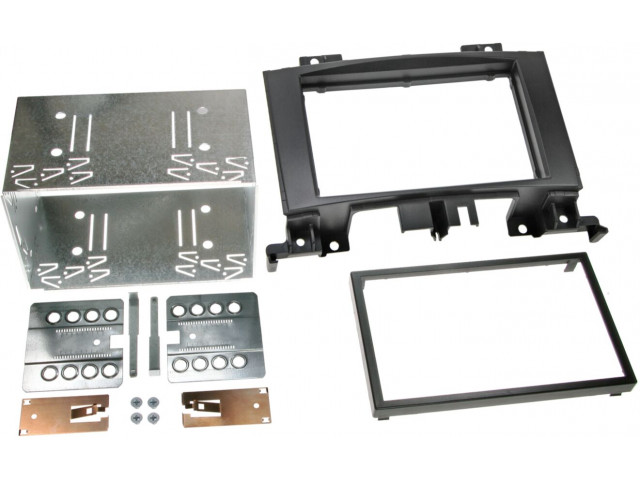 2-DIN Paneel Mercedes Benz Sprinter W906 - Volkswagen Crafter  Kleur: Zwart