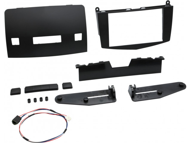 2-DIN Paneel Mercedes Benz C-Klasse W204 2007-2011 Kleur: Zwart 