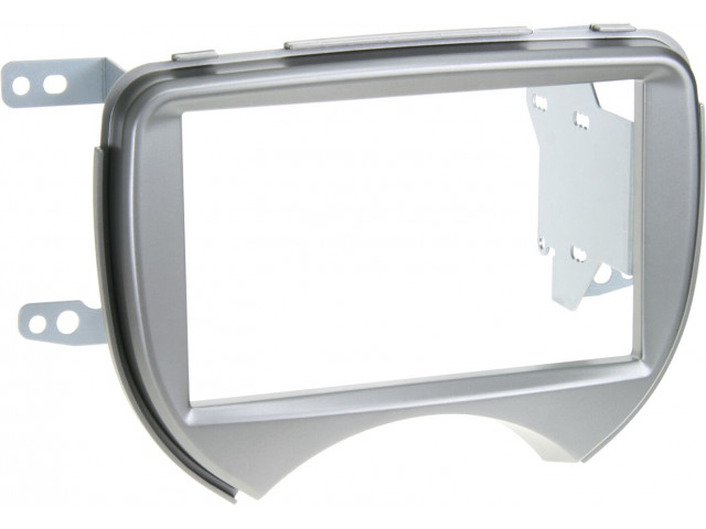 2-DIN Paneel Nissan Micra 2010-2013 Kleur: Zilver