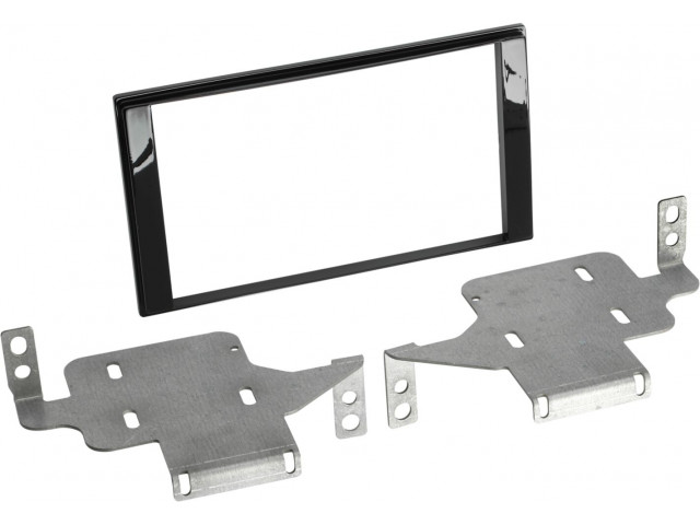 2-DIN Paneel Nissan Juke (F15 facelift) 2014-2019 Kleur: Piano Zwart