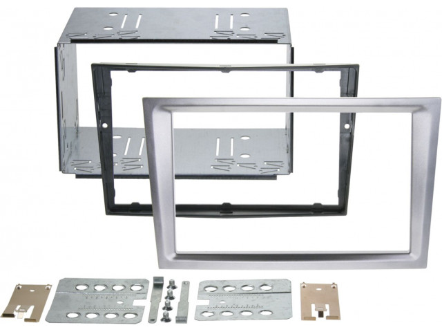 2-DIN Paneel Opel Corsa C 2000-2006 - Kleur: Aluminium 