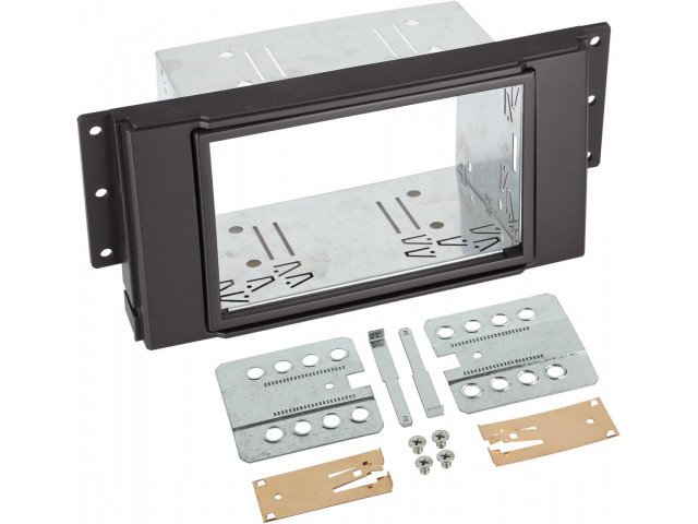 2-DIN Paneel Land Rover Freelander- Discovery (3G) - Range Rover Sport - Kleur: Zwart