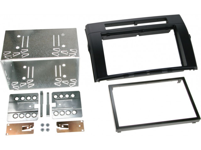 2-DIN Paneel Toyota Corolla Verso 2004-2009 - Kleur: zwart 