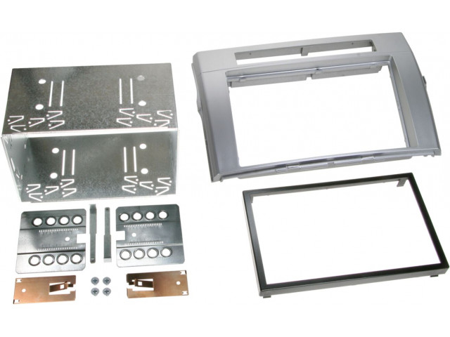 2-DIN Paneel Toyota Corolla Verso 2004-2009 - Kleur: zilver 