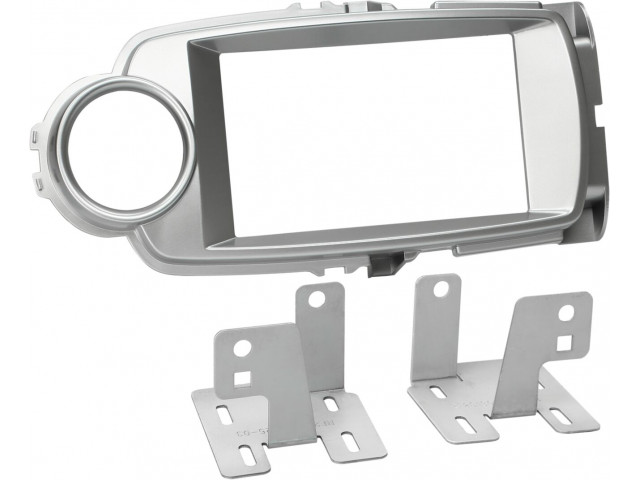 2-DIN Paneel Toyota Yaris 2011-2014 Kleur: Zilver