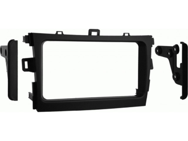 2-DIN radiopaneel Toyota Corolla/Verso(AR2)2009-2018 zwart (METRA)