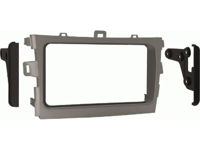 2-DIN radiopaneel Toyota Corolla/Verso(AR2) 2009-2018 zilver (METRA)