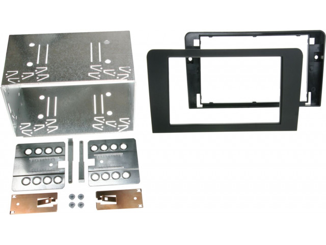 2-DIN Paneel Audi A3 (8P / 8PA) 2003-2013 - Kleur: Zwart