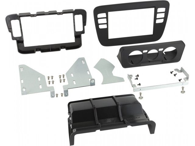 2-DIN Paneel Volkswagen up! / Seat Mii / Skoda Citigo 2011-2016  Kleur: Zwart