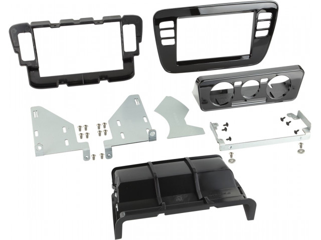 2-DIN Paneel Volkswagen up! / Seat Mii / Skoda Citigo 2011-2016  Kleur: Piano zwart