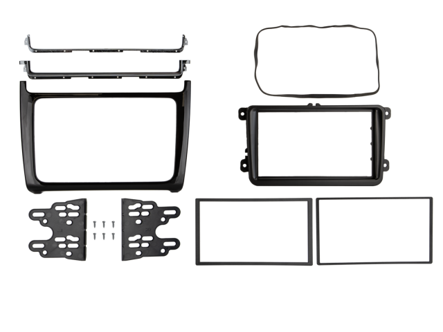 2-DIN frame Volkswagen Polo 2014-2017 Piano Zwart