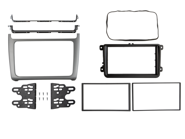 2-DIN frame Volkswagen Polo 2014-2017 Zilver