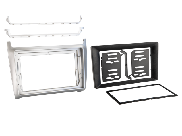 2-DIN frame VW Polo 2014-2017 Zilver