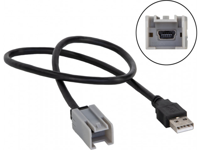 USB-adapter universeel mini USB grijs>USB-A los