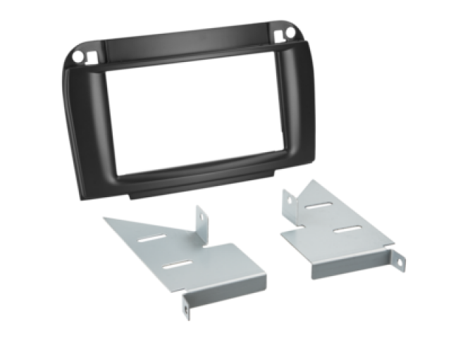 2-DIN Paneel Mercedes Benz CL-Klasse (W215)/S-Klasse (W220) 1998-2005 Kleur: Zwart