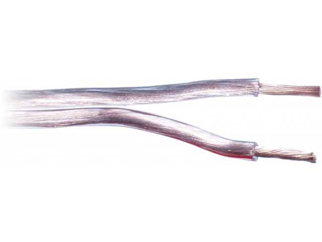 Luidspreker kabel 2 x 1,50 mm transparant mint 200 Meter