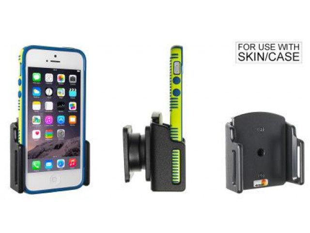 Apple iPhone 5 / 12 Mini / 13 Mini / SE verstelbare houder met swivelmount. Met hoes
