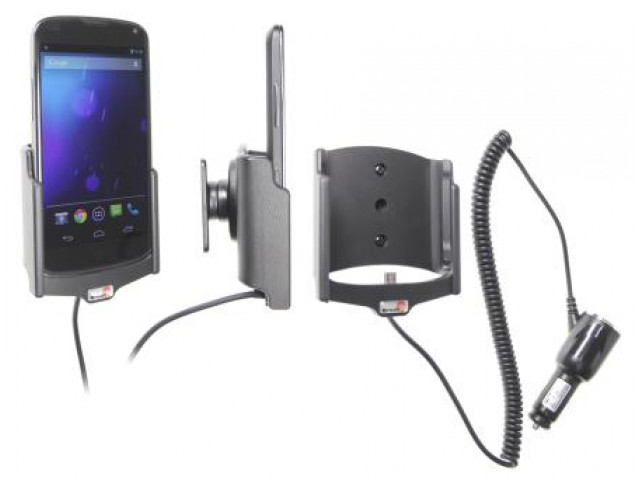 LG Nexus 4 Actieve houder met 12/24V lader. Let op: Uitlopend artikel, Kan niet retour!