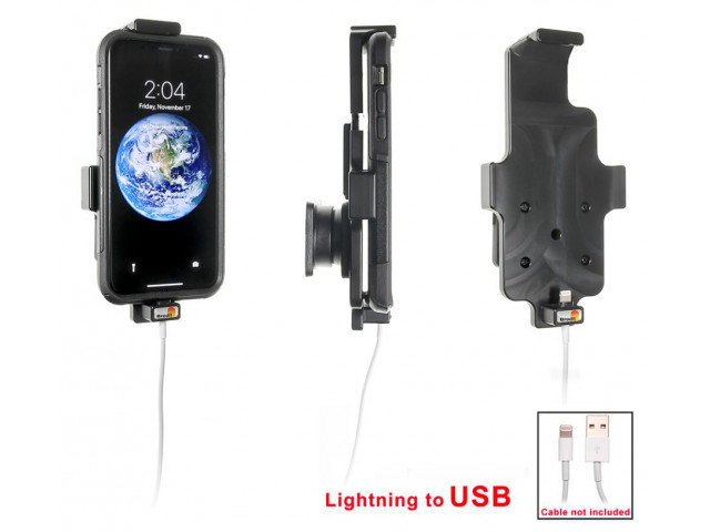 Apple iPhone X / XS Passieve houder. Originele Apple lightning naar USB kabel (met skin)