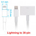 Apple iPhone 6/6S en 7  Passieve houder. Originele lightning naar 30-pin adapter kabel (Gestoffeerd)