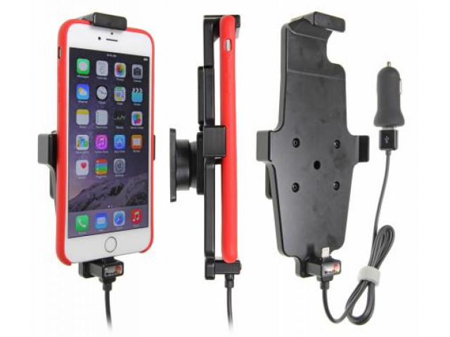 Apple iPhone 6/6S/6 Plus/7 Plus/8 Plus/Xs Max Actieve houder met 12V USB Plug. (met/zonder hoes)