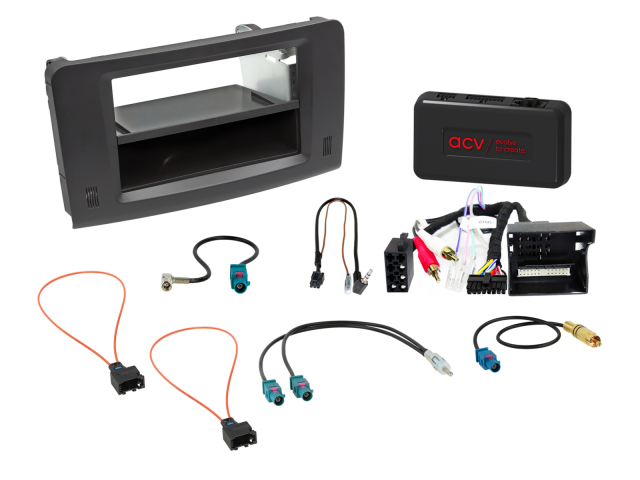 2-DIN-set met vak Mercedes-voertuigen LFB/analoog/antenne