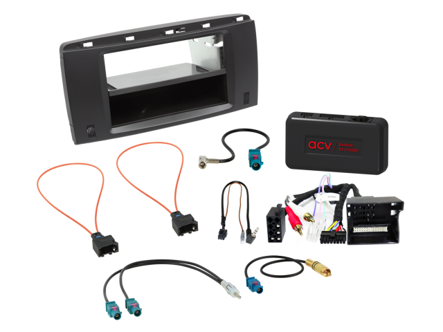 2-DIN Kit met Bakje Mercedes Benz SWI/Analoog/Antenne 