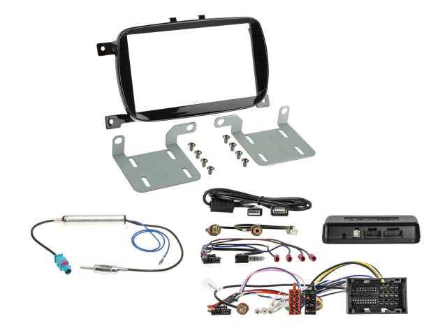 2-DIN Inbouw-Kit + Infodapter Fiat 500 (ZAF 312) 07/2015-08/2024 2-DIN Inbouw-Kit + Infodapter Fiat 500 (ZAF 312) 07/2015-08/2024