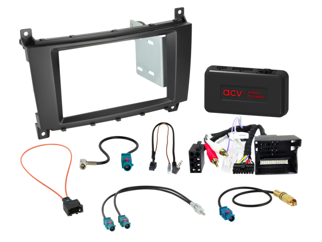 2-DIN Kit Mercedes Voertuigen SWI/Analoog/Antenne 