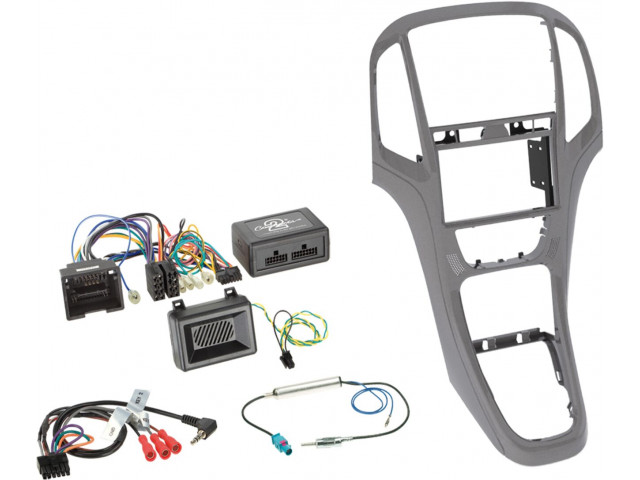 2-DIN Kit+ Radio adapter kit Opel Astra 2009-2016 Titanium Grijs 