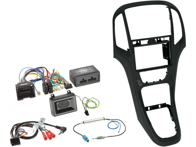 2-DIN Kit + Radio adapter kit Opel Astra 2009-2016 Kleur: Pearl Zwart