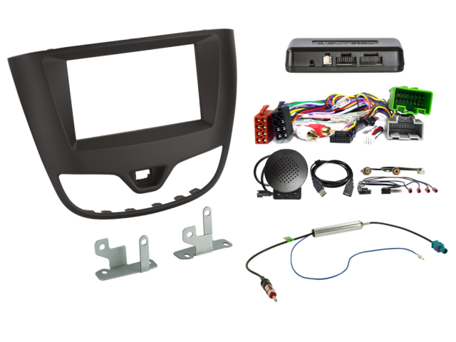 2-DIN Kit Opel Karl 04/2017-06/2019 zwart i-dapter
