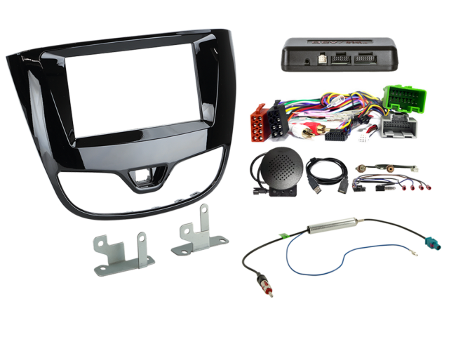 2-DIN Kit Opel Karl 04/2017-06/2019 pianozwart i-dapter